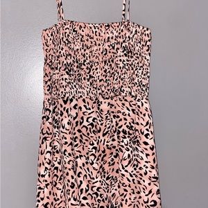 Dress, pink leopard print. Mini Summer Dress